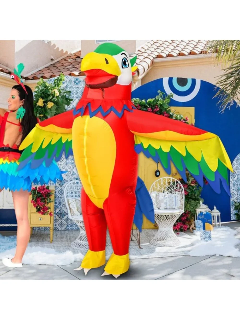 Inflatable Parrot Costume for Adults - Funny Full Body Blow Up Outfit for